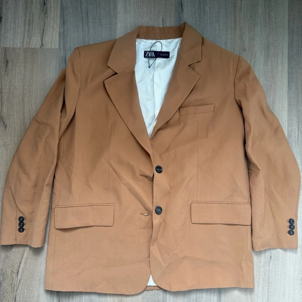 Zara Men’s Camel Color Minimalist Men’s Blazer